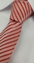 Gravata Skinny - Vermelha com Listras Claras Tom Sobre Tom - COD: ZF2016 - Império das Gravatas