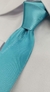 Gravata Slim - Azul Tiffany Claro Liso em Cetim - COD: AZTM21 - Império das Gravatas