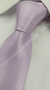 Gravata Skinny - Lilás Clara Acetinada Detalhada com Linhas Diagonais - COD: GF148 - Império das Gravatas
