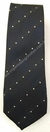 Gravata Skinny - Azul Marinho Noite Fosco com Riscas Diagonais e Pontos Brancos - COD: KC256 - comprar online