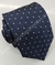 Gravata Skinny - Azul Marinho em Chevron com Pontos Brancos - COD: HB149 na internet